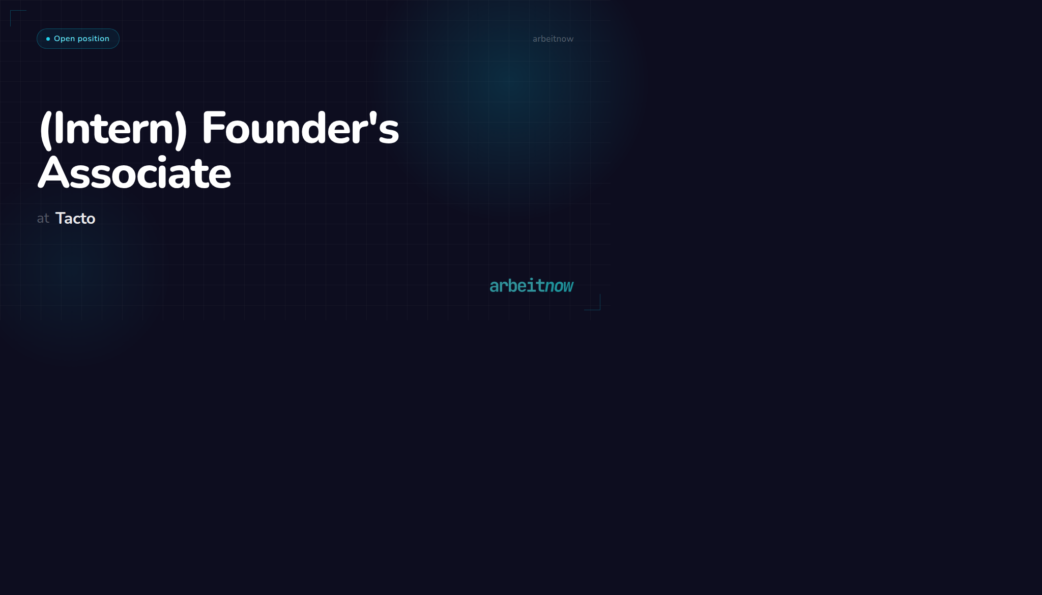 (Intern) Founder's Associate