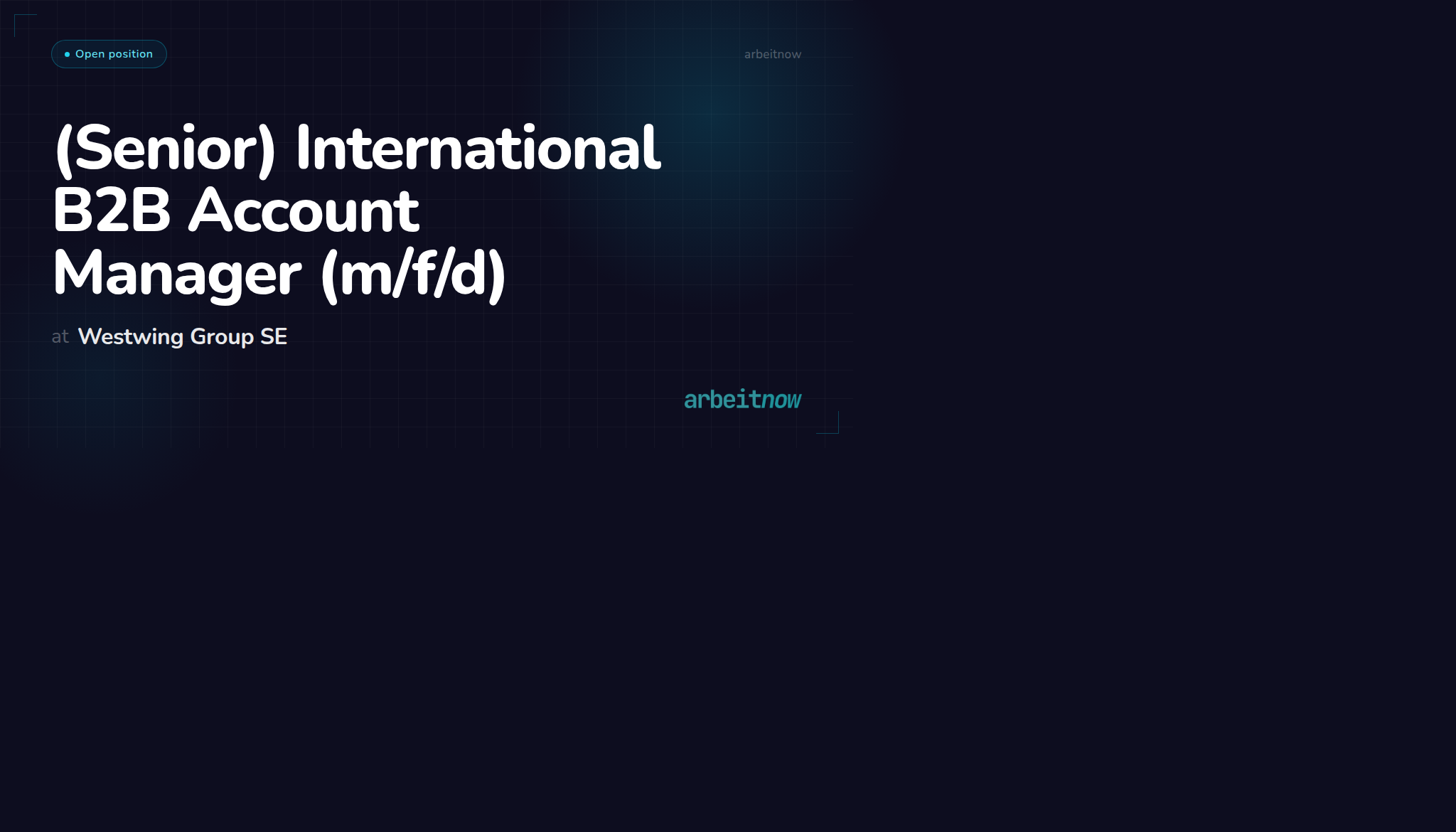 (Senior) International B2B Account Manager (m/f/d) — Westwing Group SE