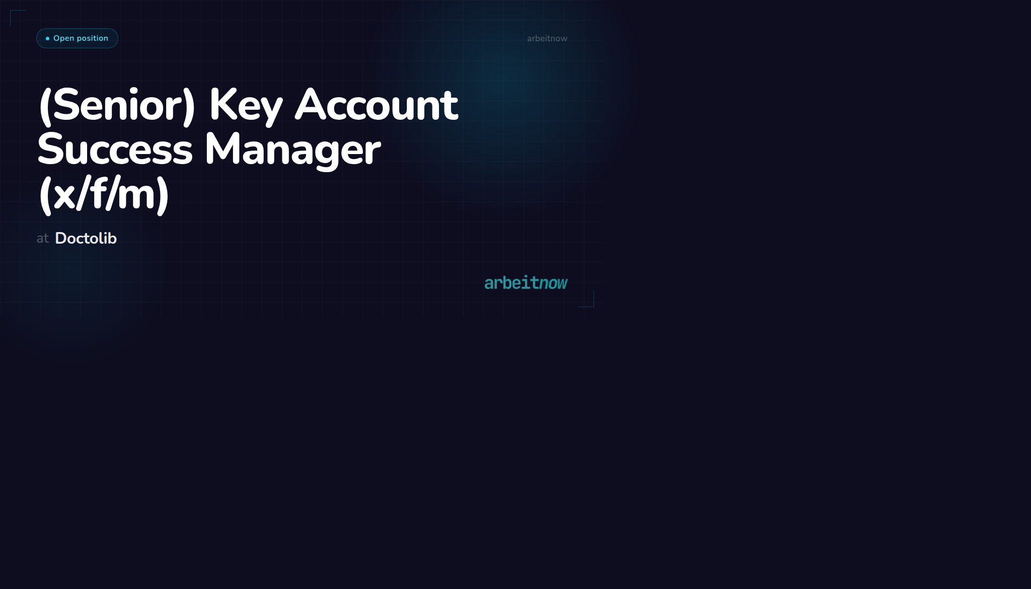 (Senior) Key Account Success Manager (x/f/m)