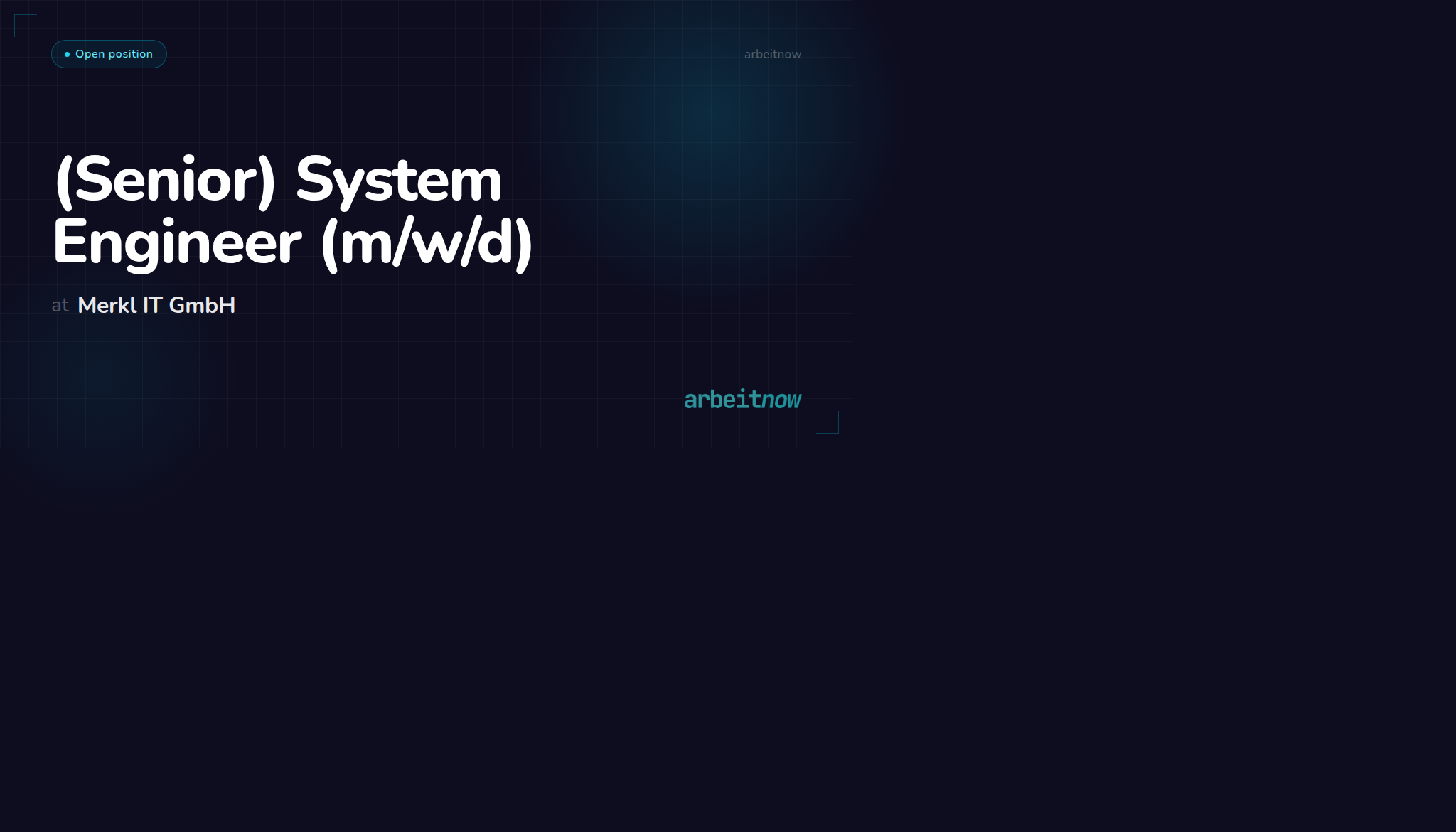 (Senior) System Engineer (m/w/d) — Merkl IT GmbH