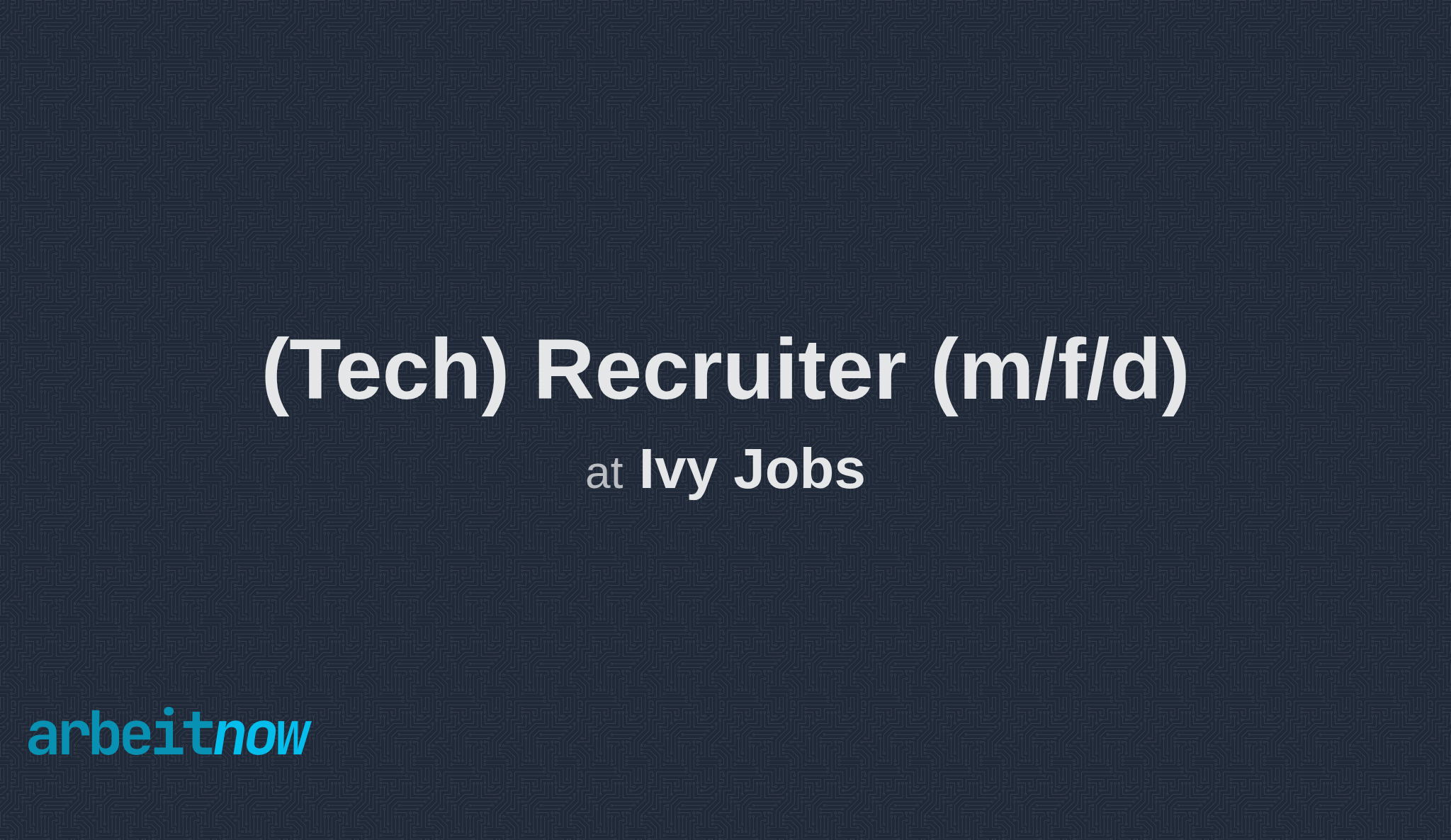 Tech) Recruiter (m/f/d) job at Ivy Jobs in Berlin, BERLIN