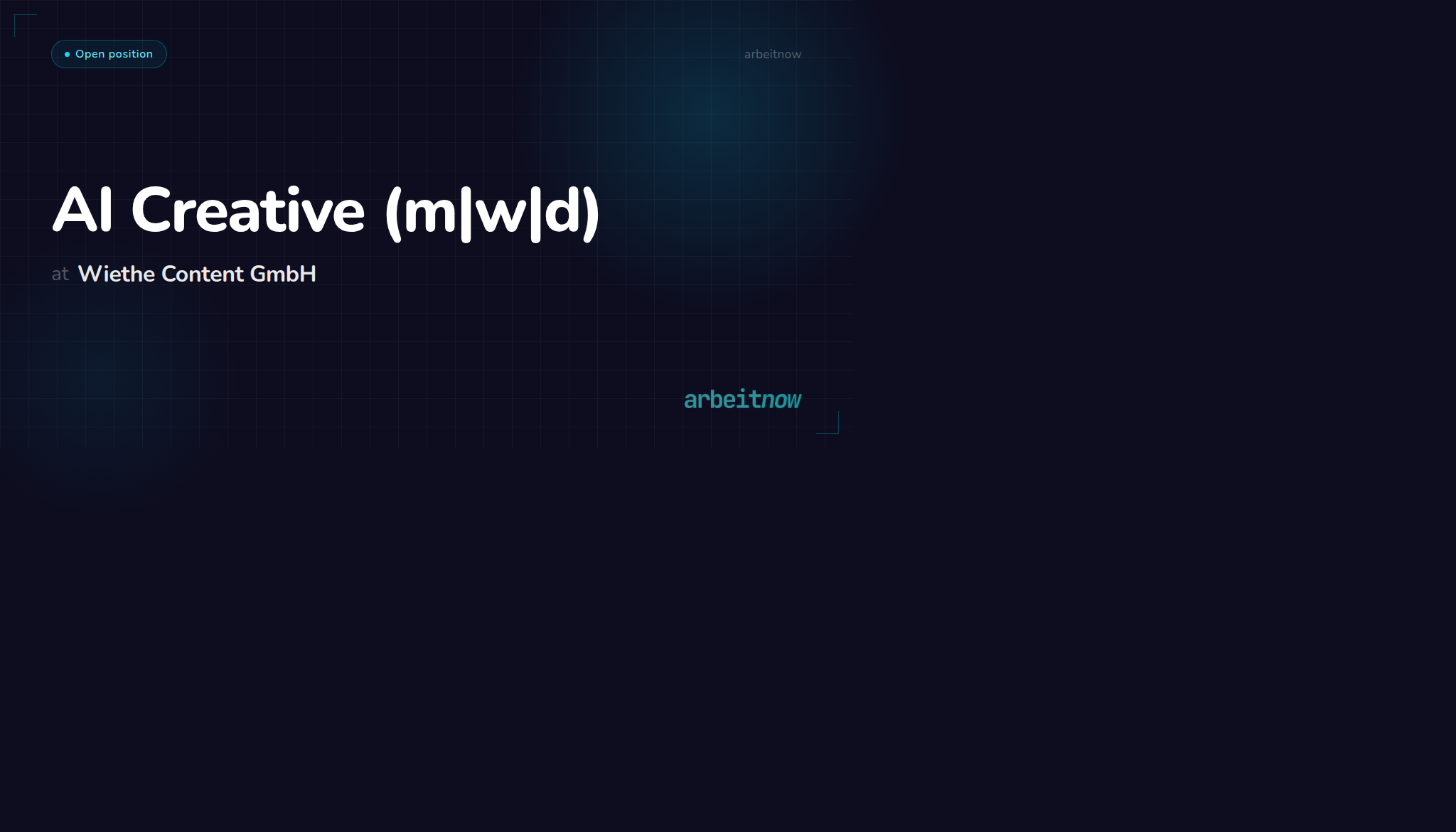 AI Creative (m|w|d) — Wiethe Content GmbH