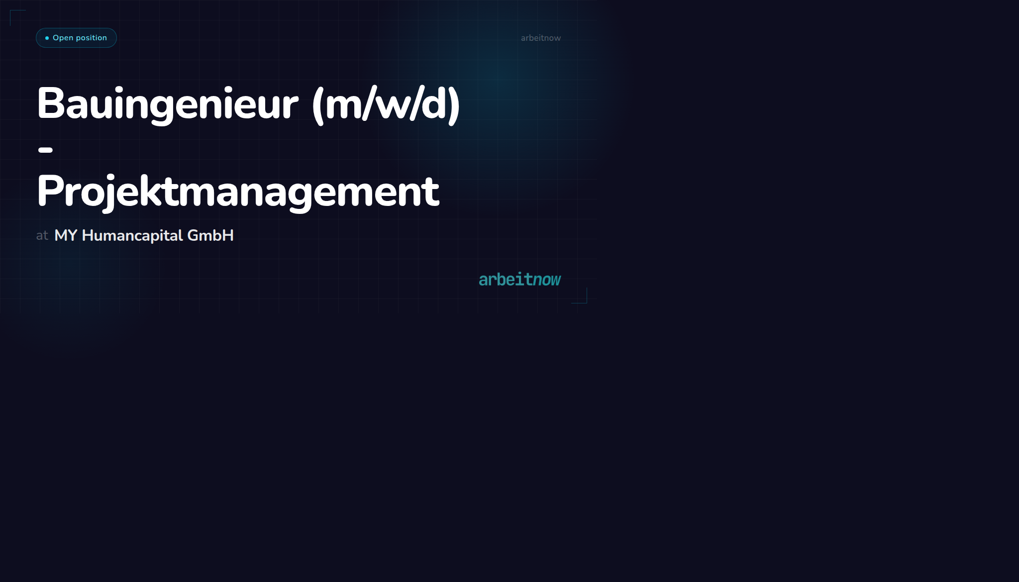 Bauingenieur - Projektmanagement – MY Humancapital GmbH – Minden ...