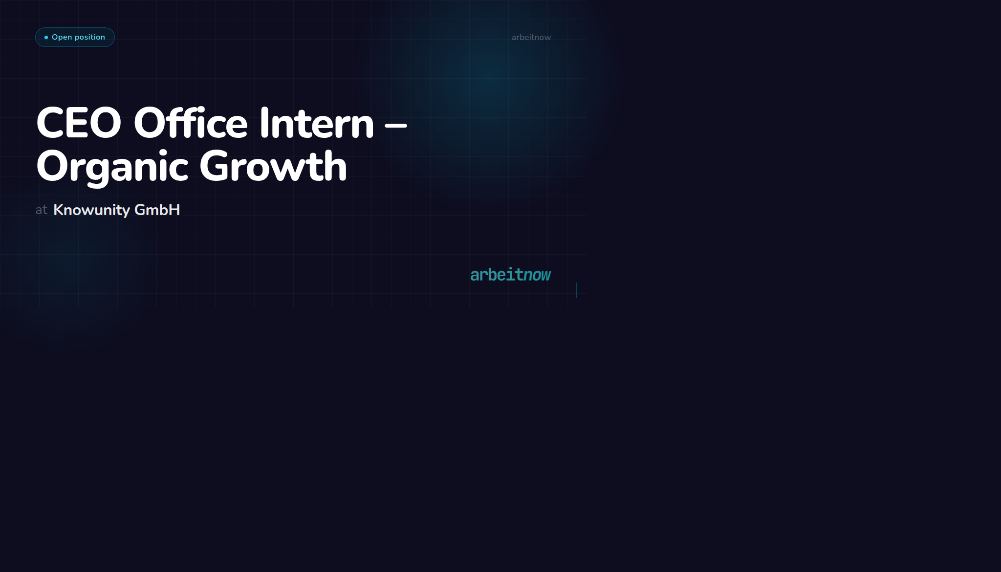 CEO Office Intern – Organic Growth at Knowunity GmbH