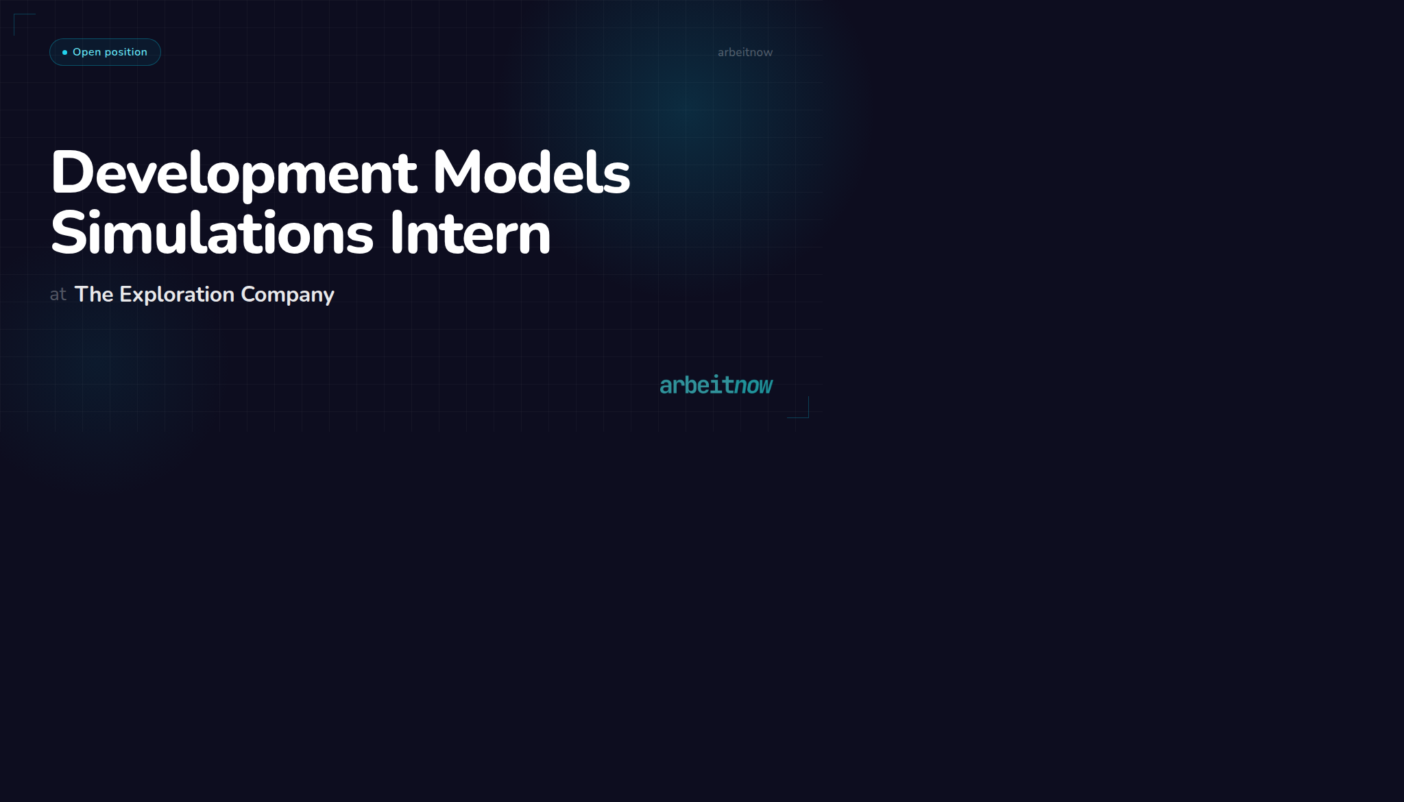 Development Models Simulations Intern at The Exploration Company