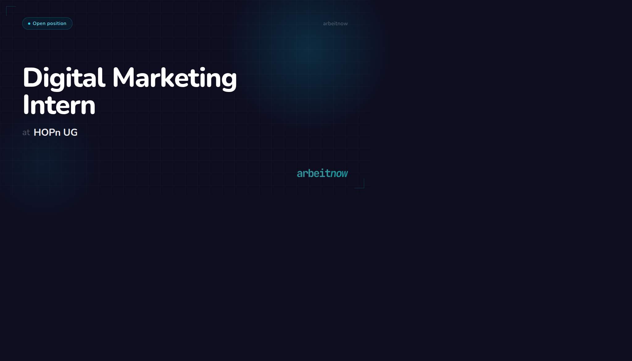 Digital Marketing Intern — HOPn UG