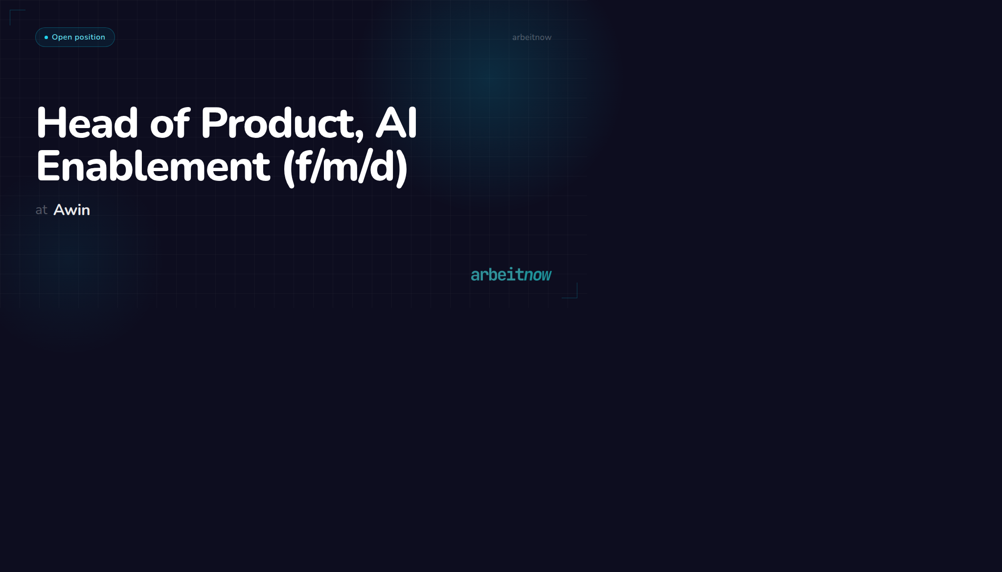 Head of Product, AI Enablement (f/m/d) — Awin