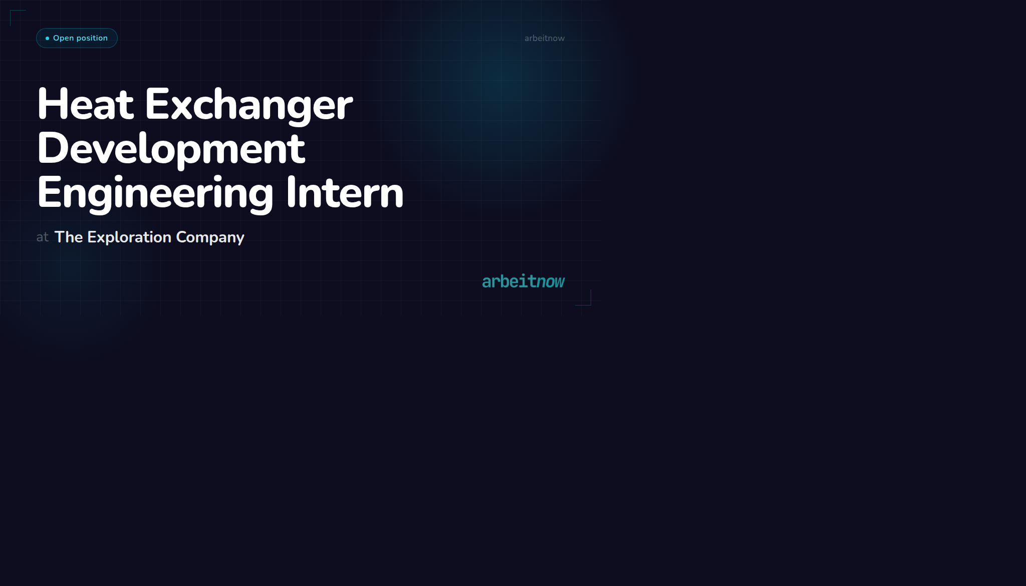 Heat Exchanger Development Engineering Intern at The Exploration Company