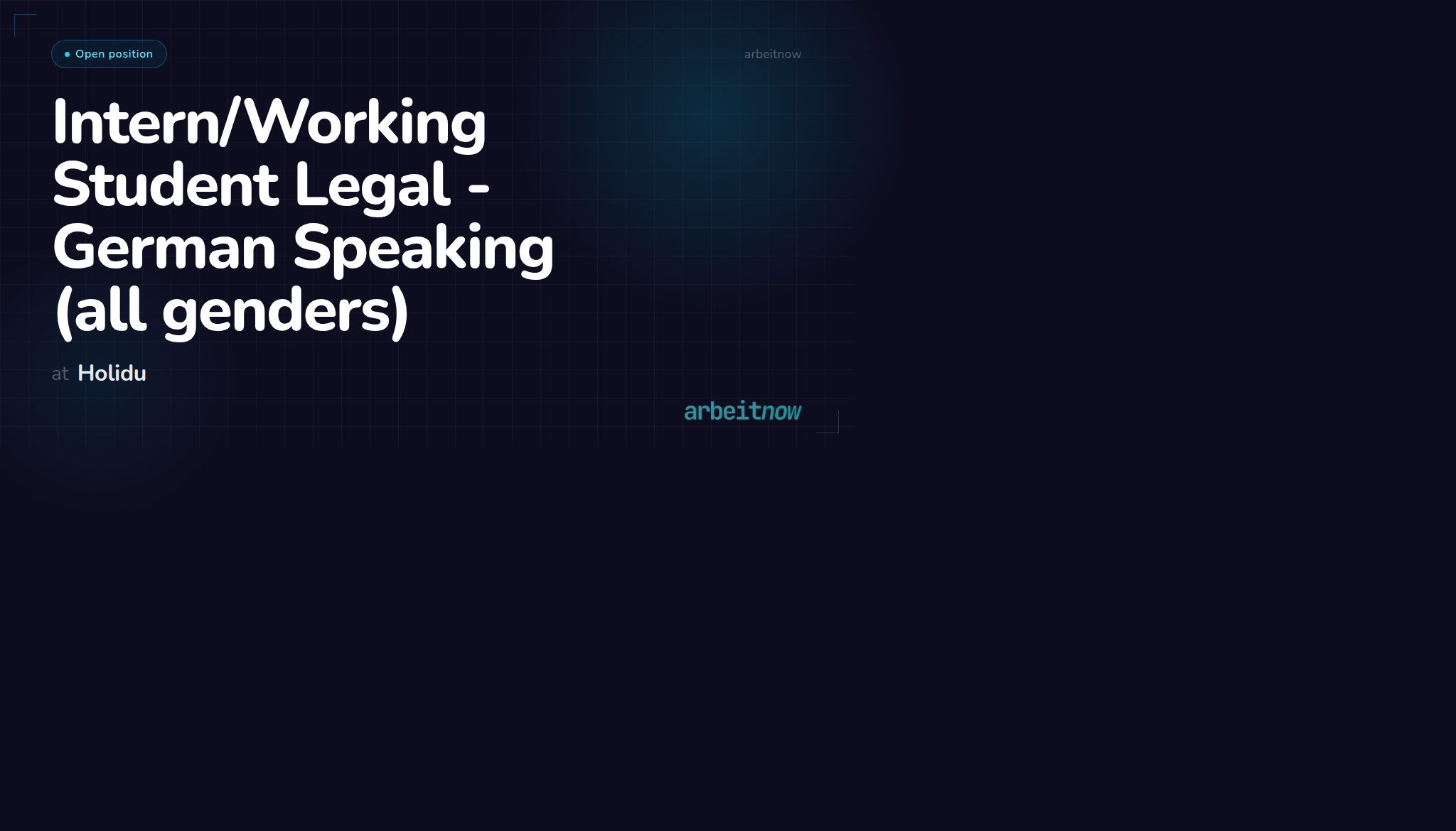 Intern/Working Student Legal - German Speaking (all genders)