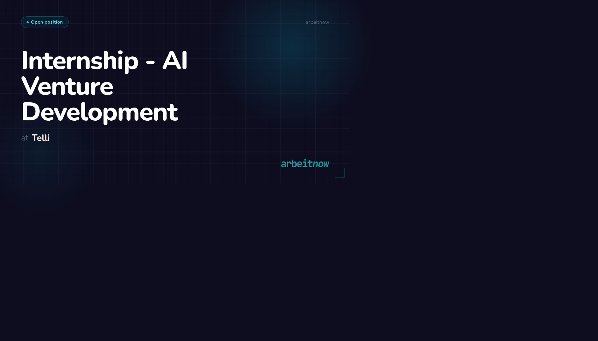 Internship - AI Venture Development at Telli