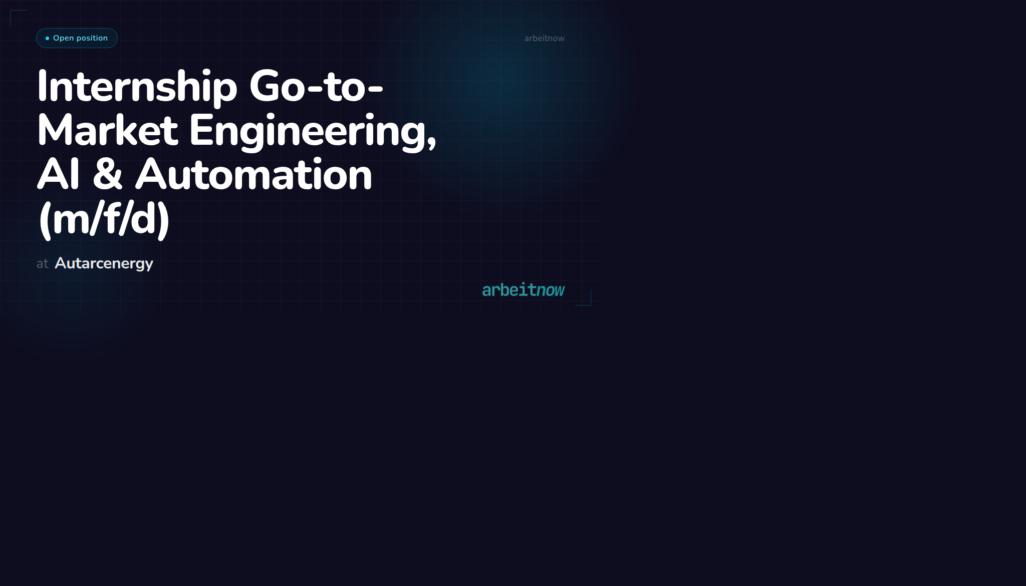 Internship Go-to-Market Engineering, AI & Automation (m/f/d) — Autarcenergy