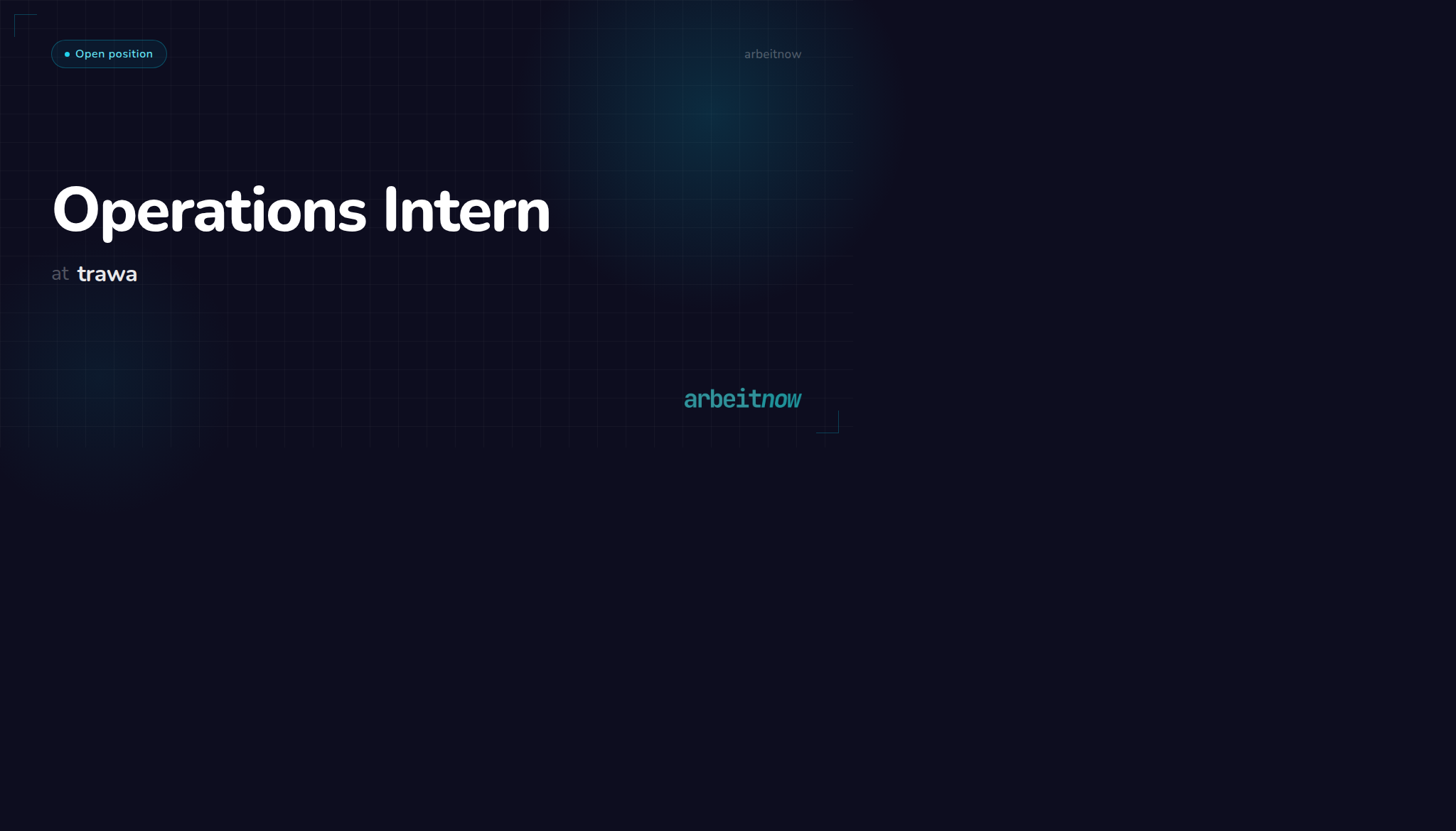 Operations Intern at trawa