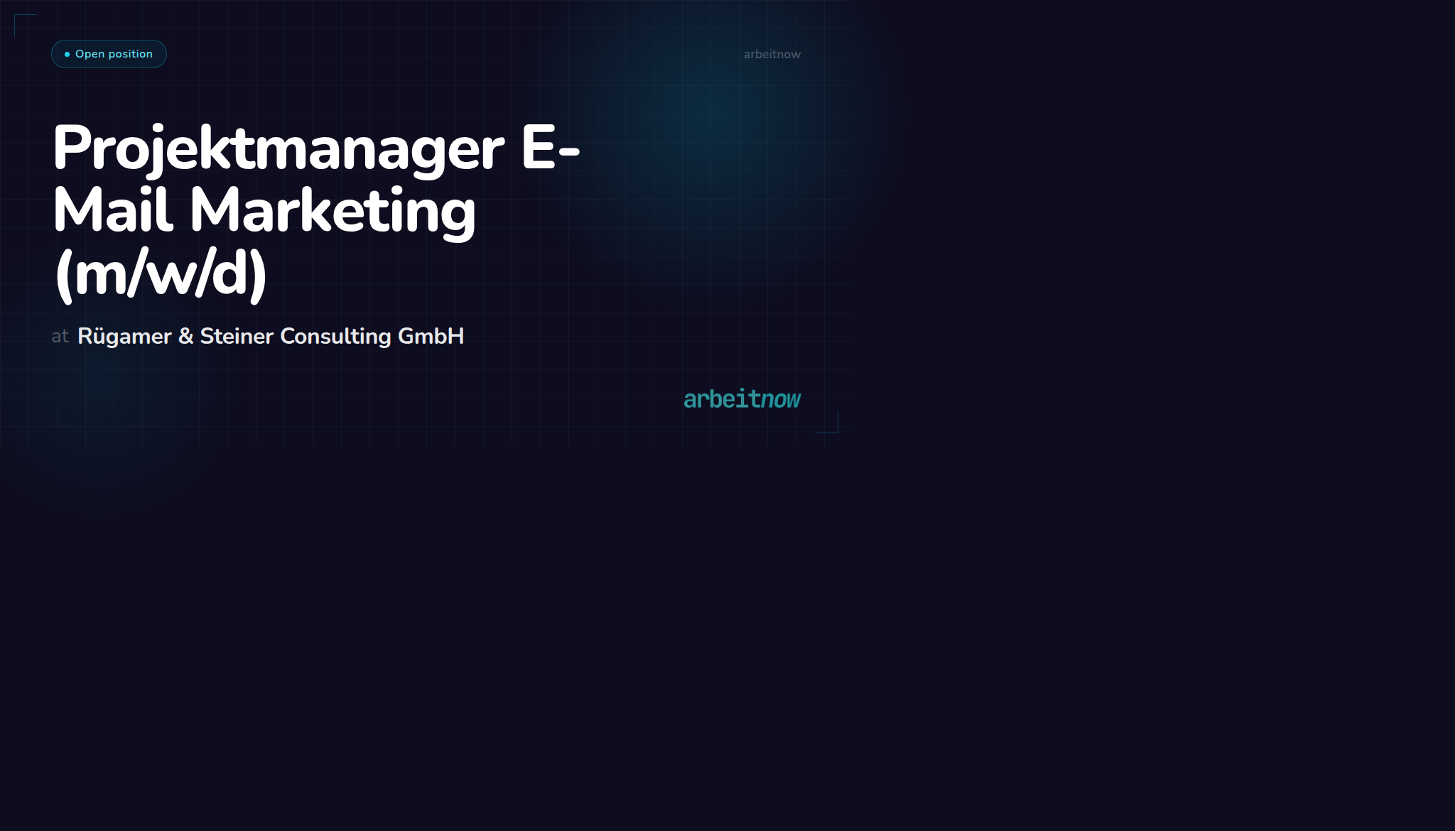 Projektmanager E-Mail Marketing – Rügamer & Steiner Consulting GmbH ...
