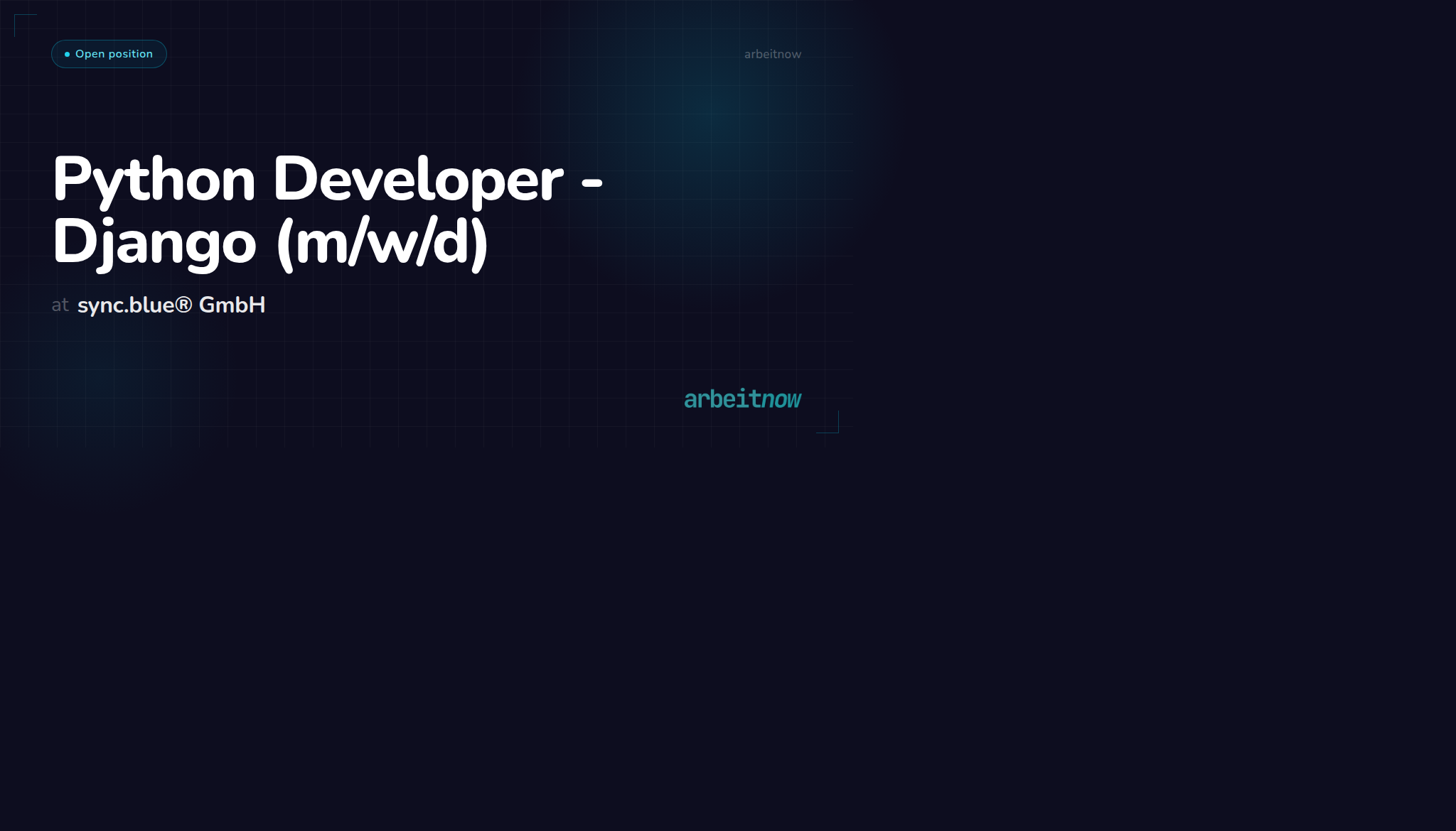 Python Developer - Django – sync.blue® GmbH – Dülmen | Arbeitnow