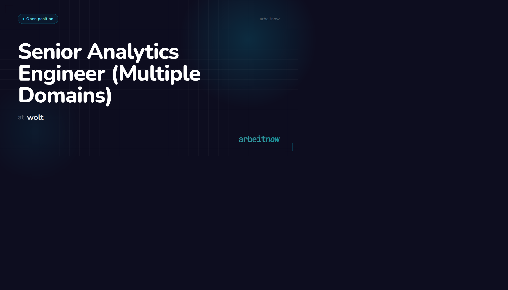 Senior Analytics Engineer (Multiple Domains)