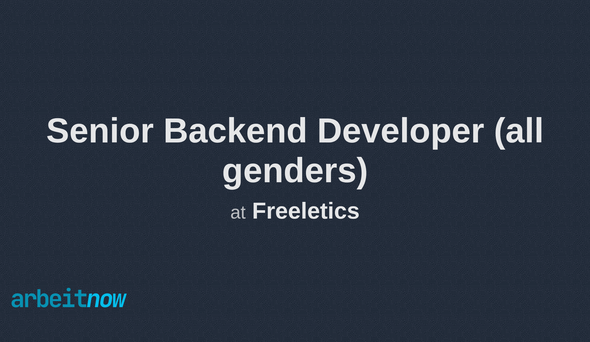 Senior Backend Developer (all genders) job at Freeletics in Munich