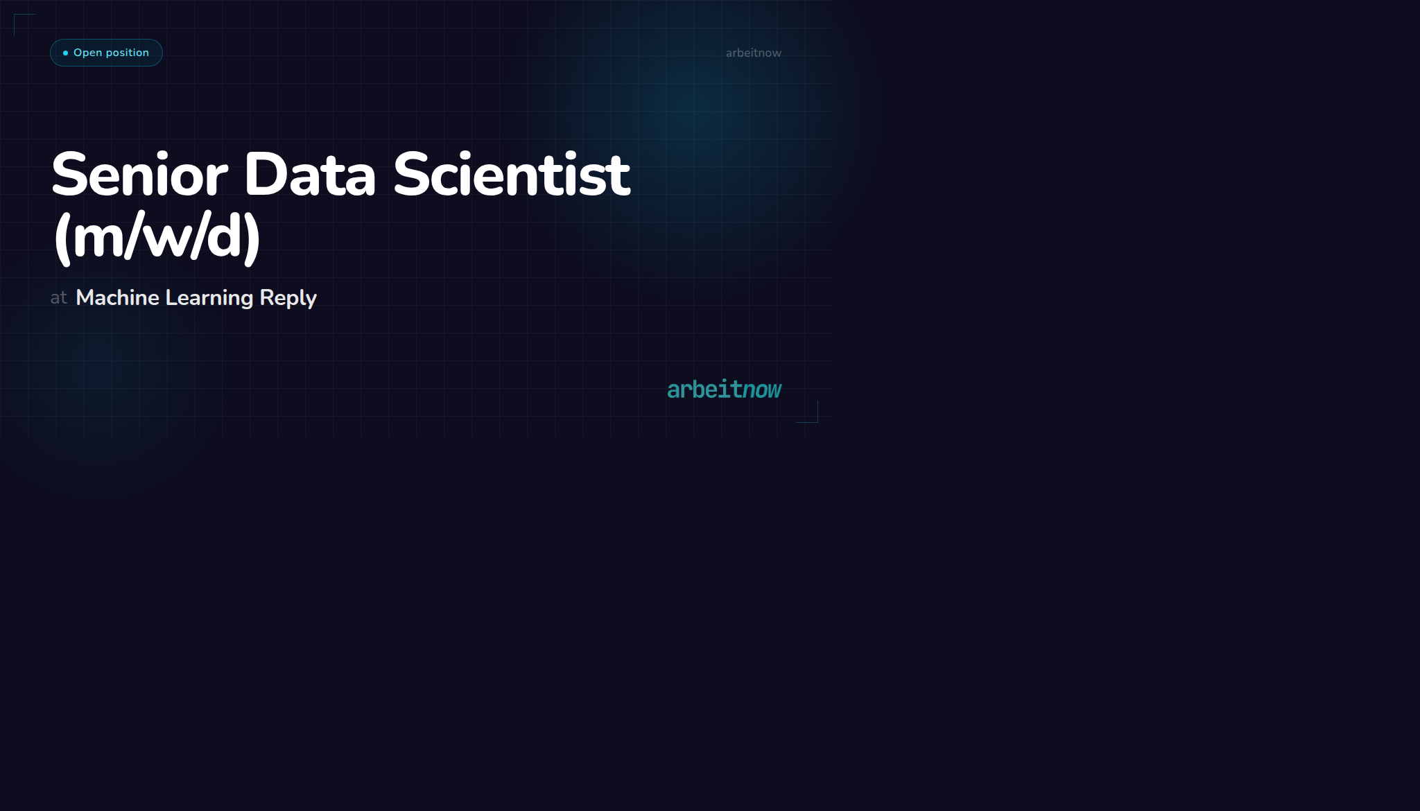 Senior Data Scientist – Machine Learning Reply – Munich | Arbeitnow