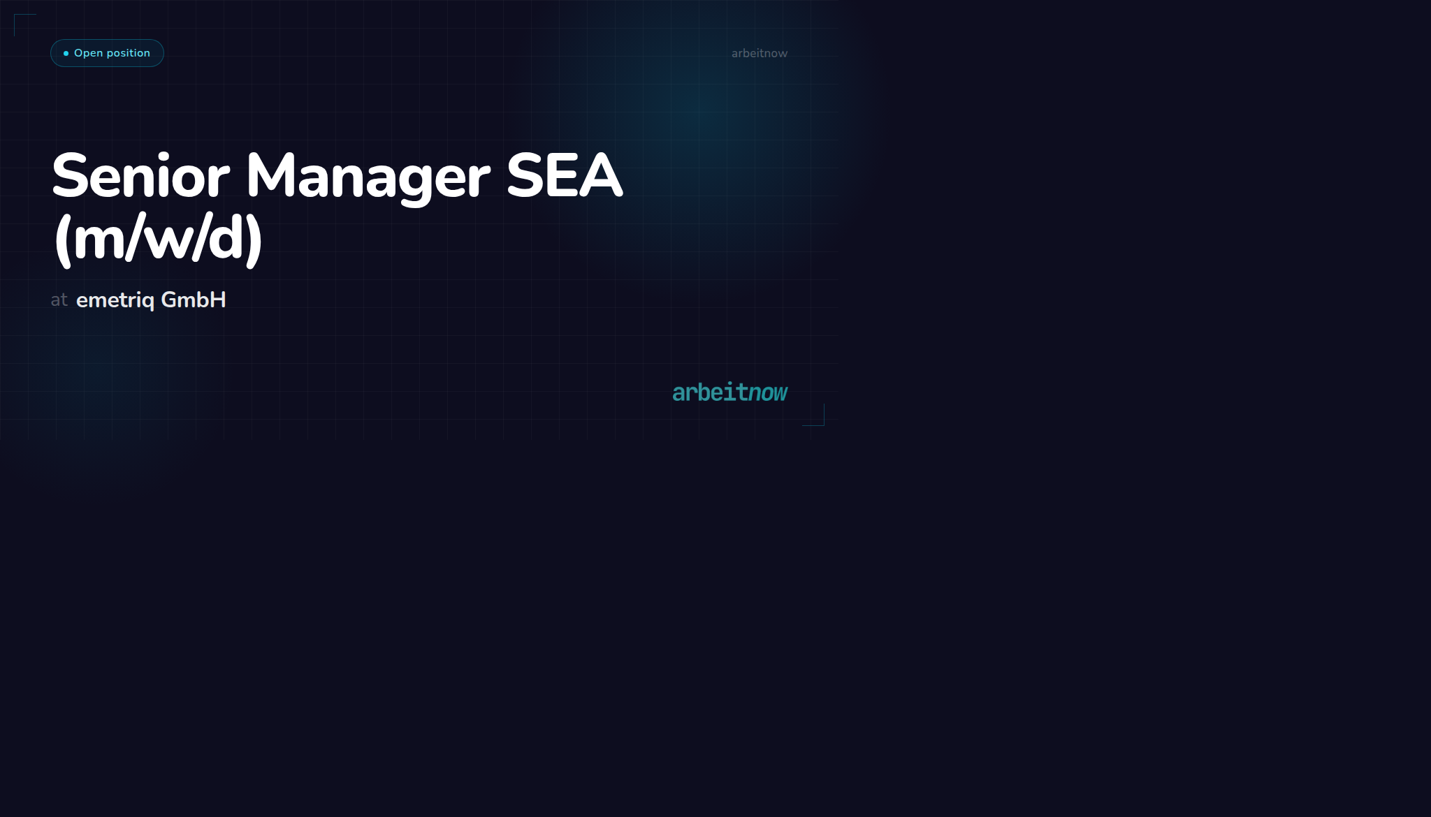 Senior Manager SEA (m/w/d) — emetriq GmbH