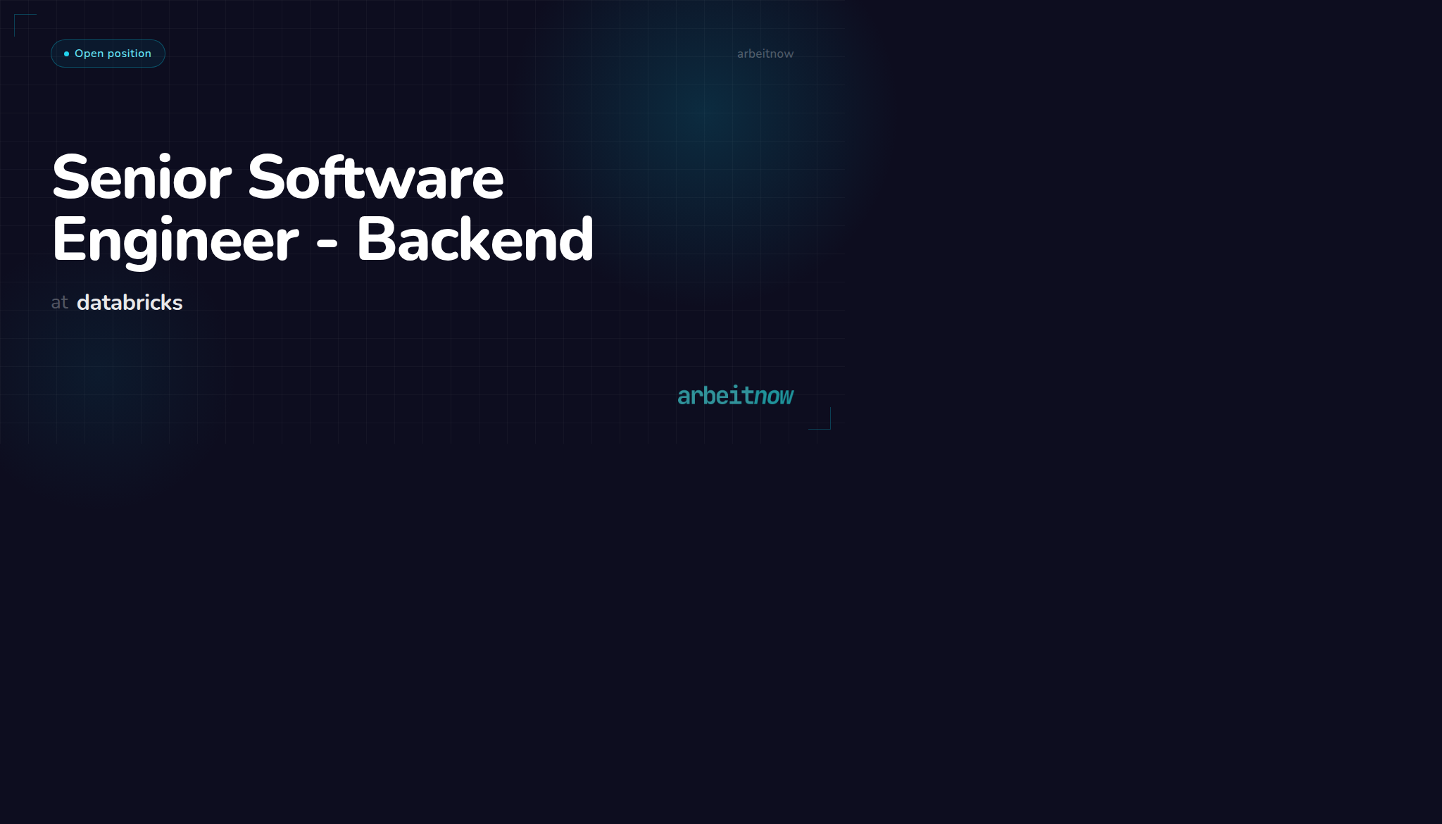 Senior Software Engineer - Backend — databricks