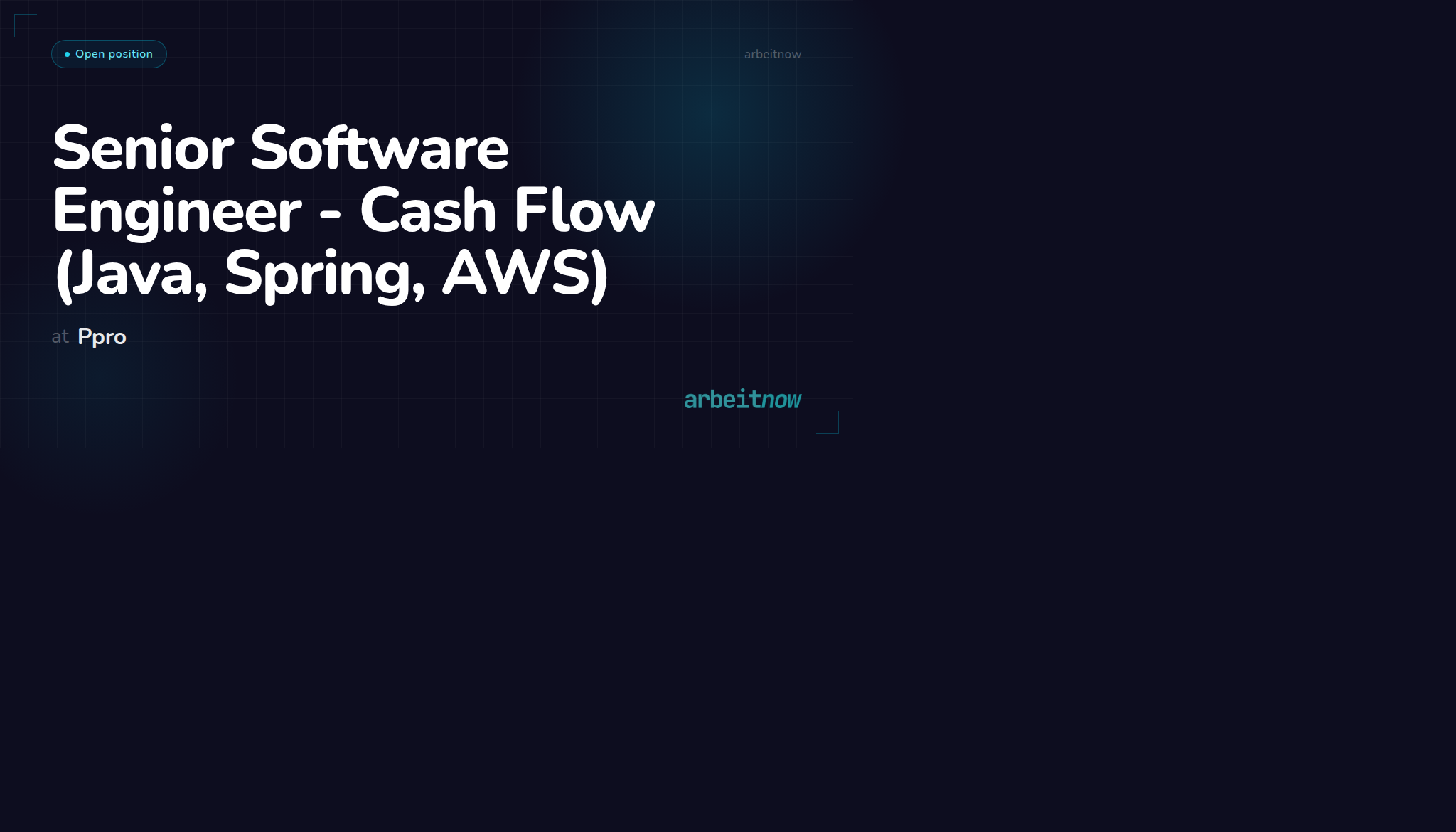 Senior Software Engineer - Cash Flow (Java, Spring, AWS) – Ppro ...