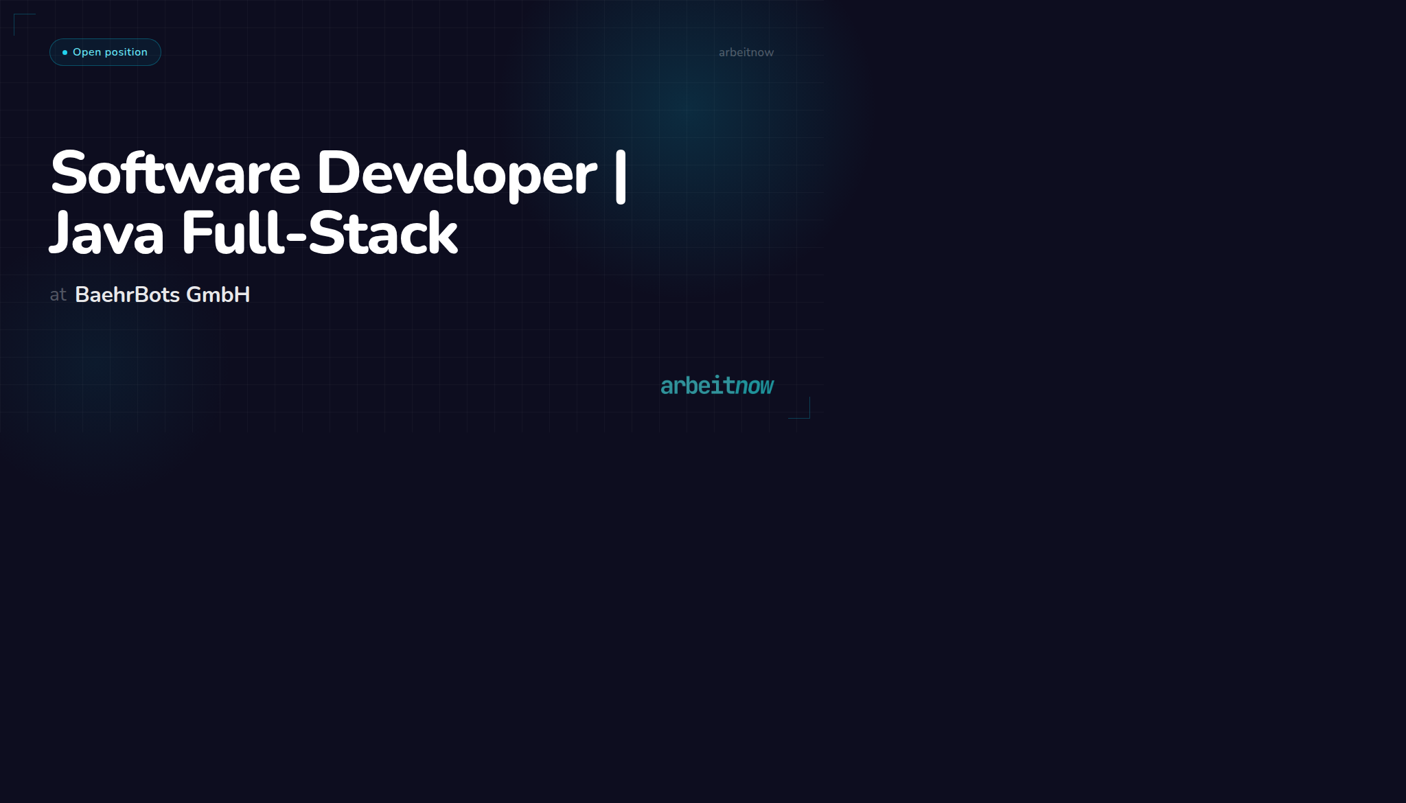 Software Developer | Java Full-Stack – BaehrBots GmbH – Dresden | Arbeitnow