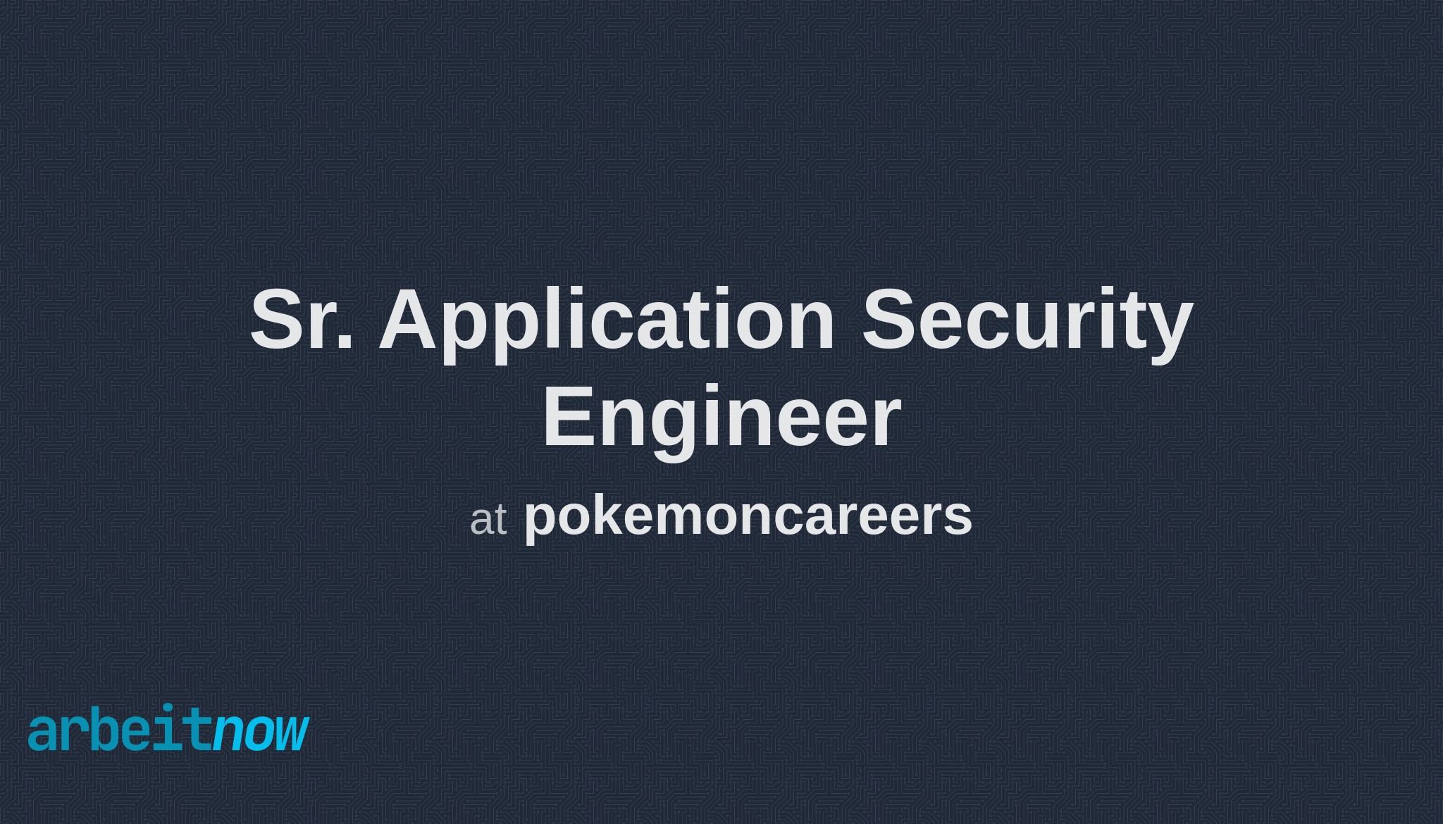 Sr Application Security Engineer At Pokemoncareers Washington Kin