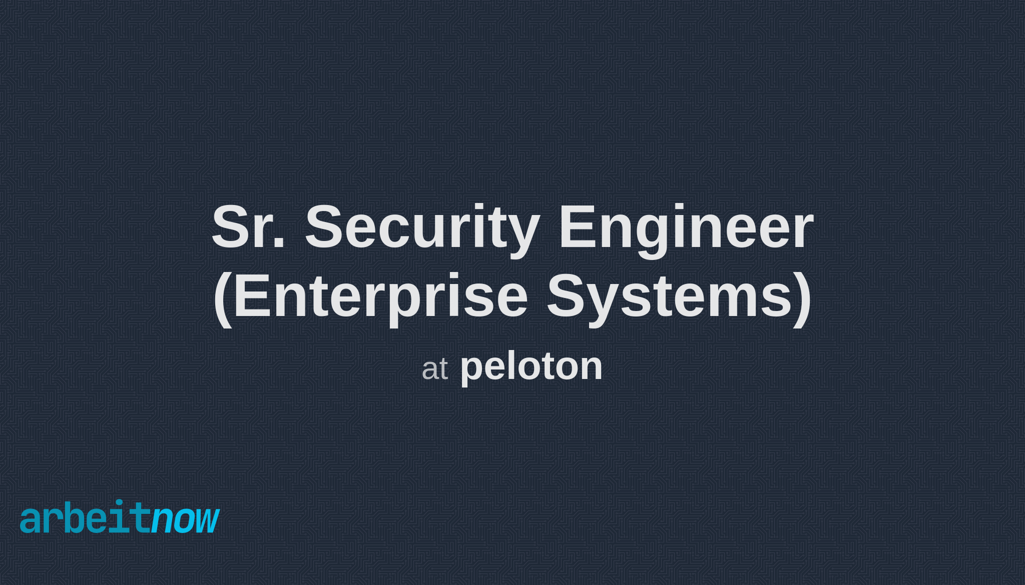 Sr Security Engineer Enterprise Systems At Peloton New York Uni