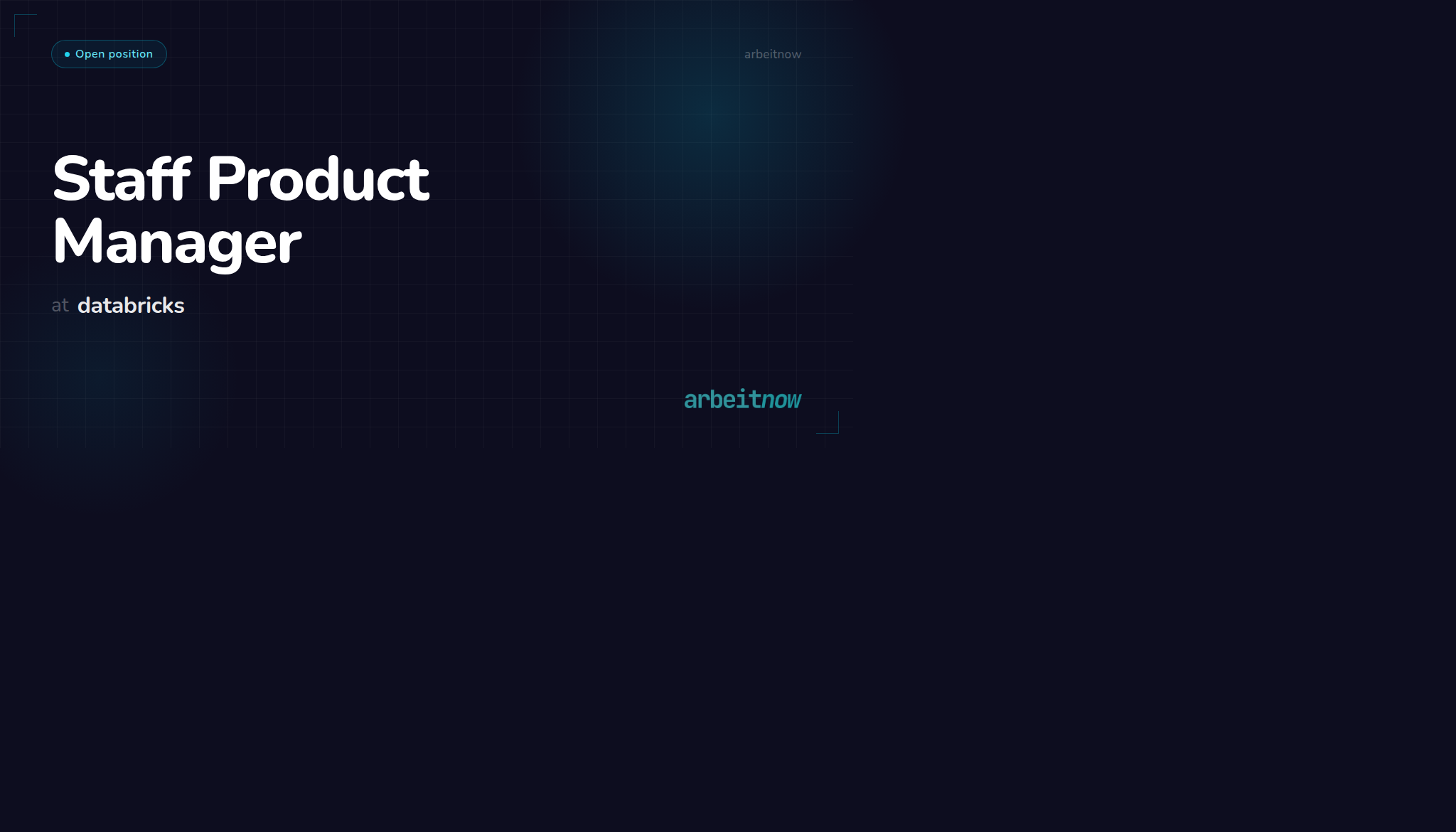 Staff Product Manager — databricks