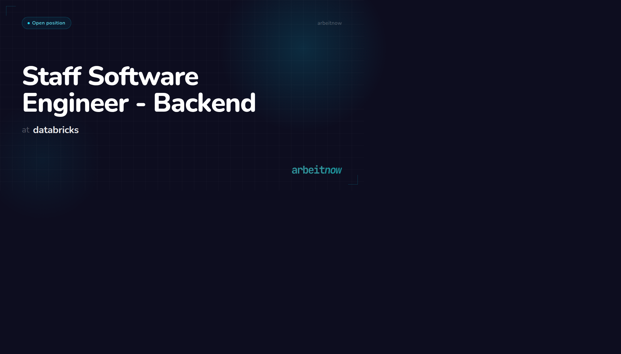 Staff Software Engineer - Backend — databricks