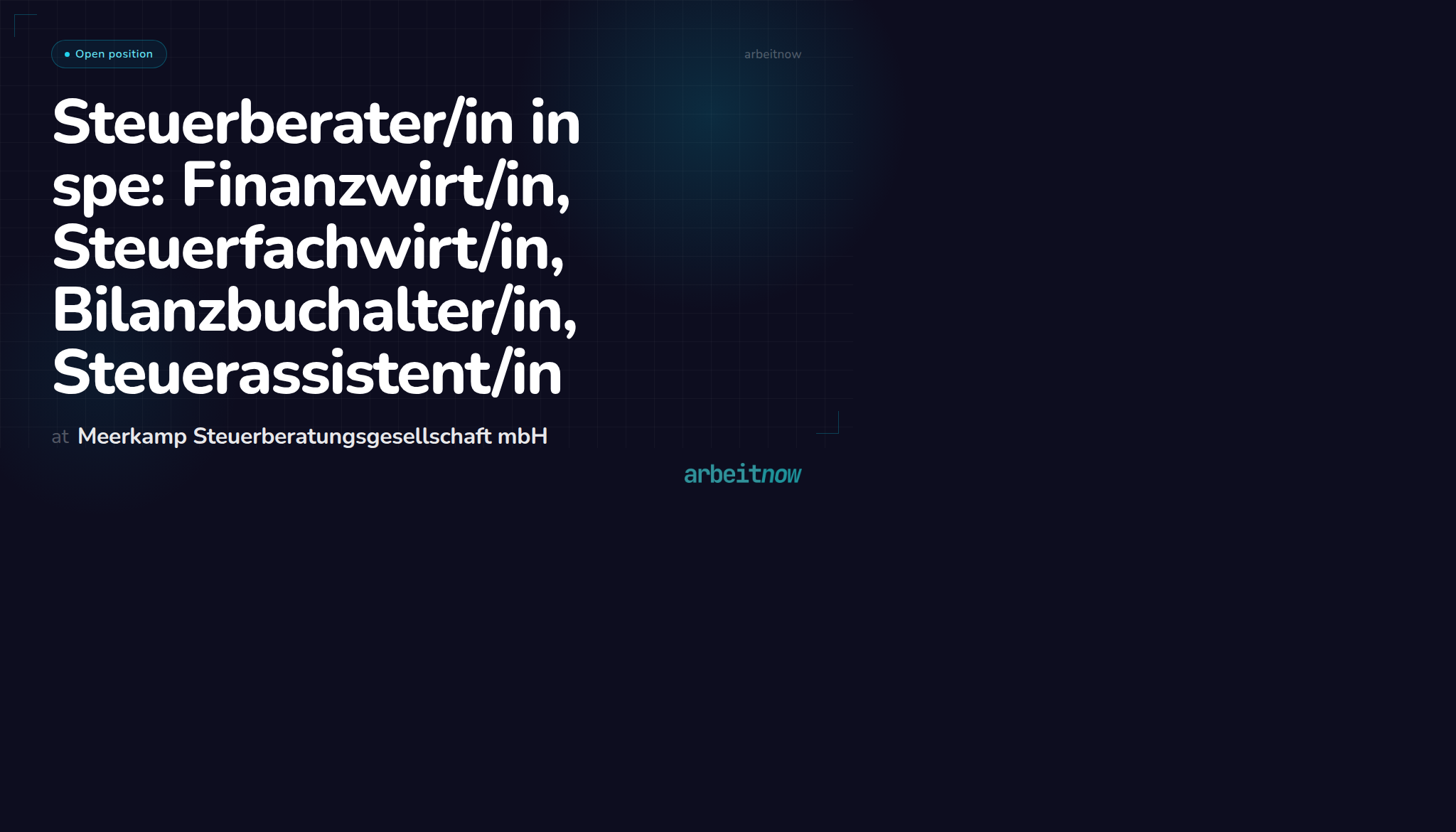 Steuerberater/in in spe: Finanzwirt/in, Steuerfachwirt/in, Bilanzbuchalter/in, Steuerassistent/in — Meerkamp Steuerberatungsgesellschaft mbH