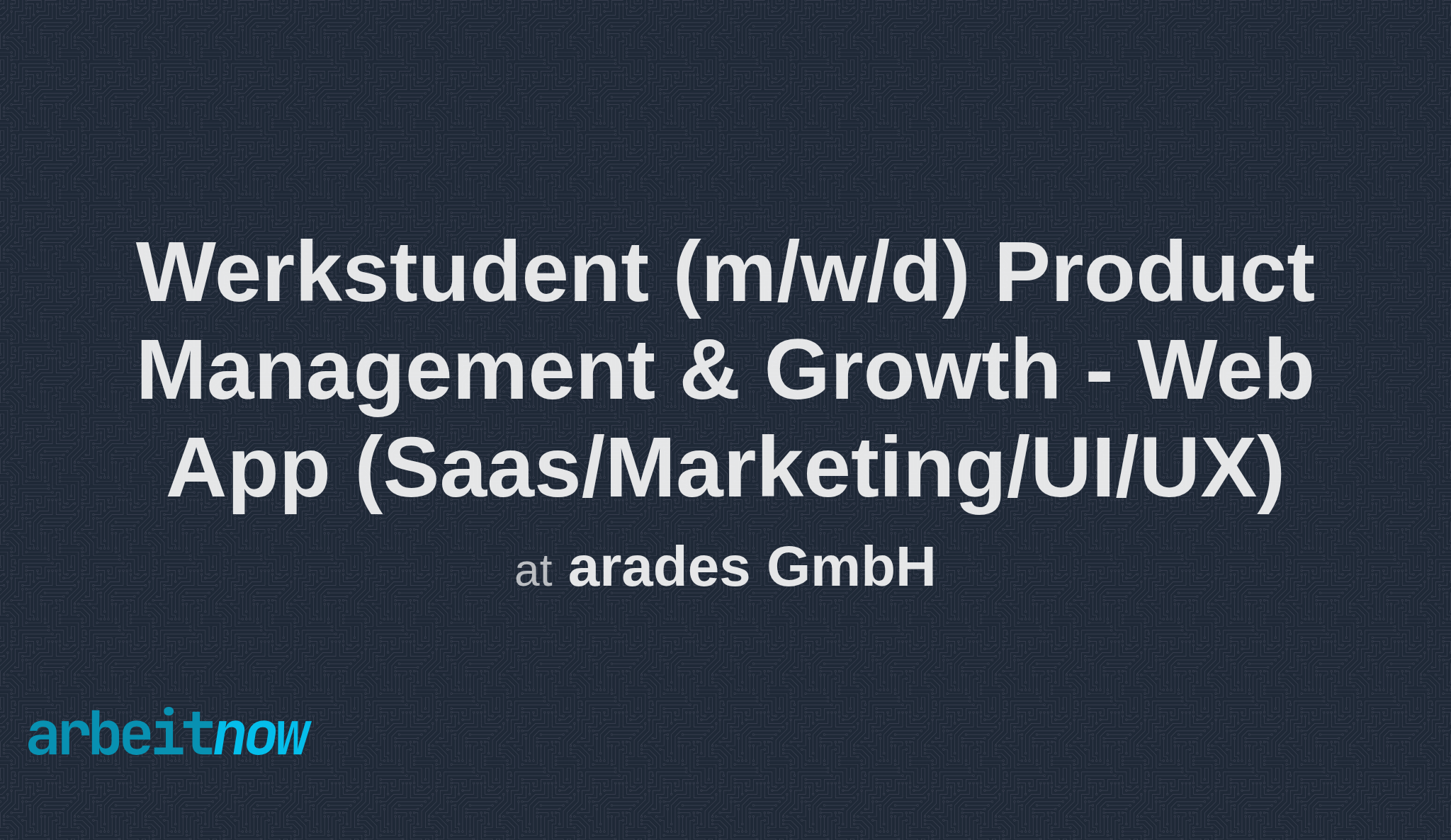 Werkstudent Product Management & Growth - Web App…