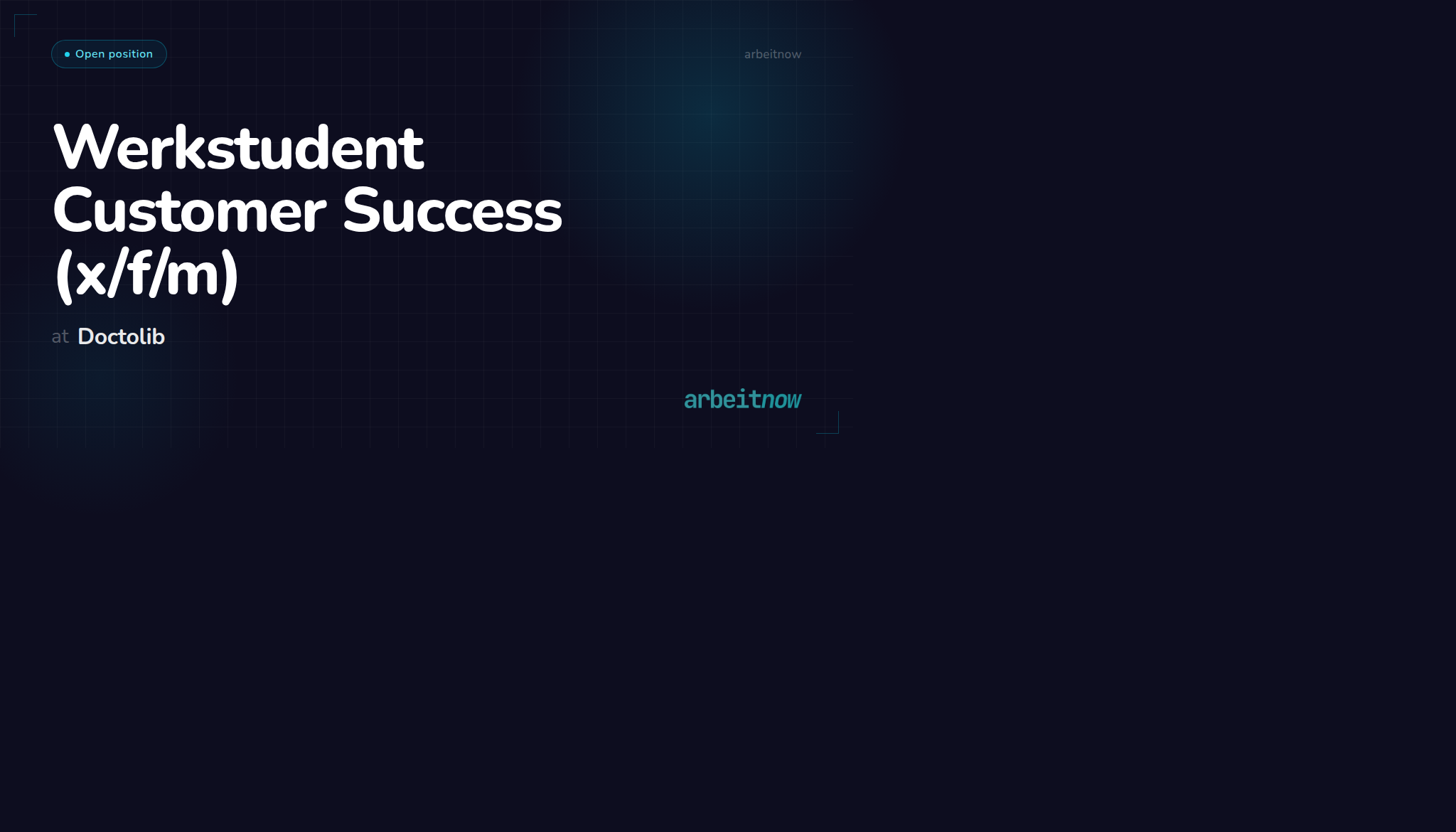 Werkstudent Customer Success (x/f/m)