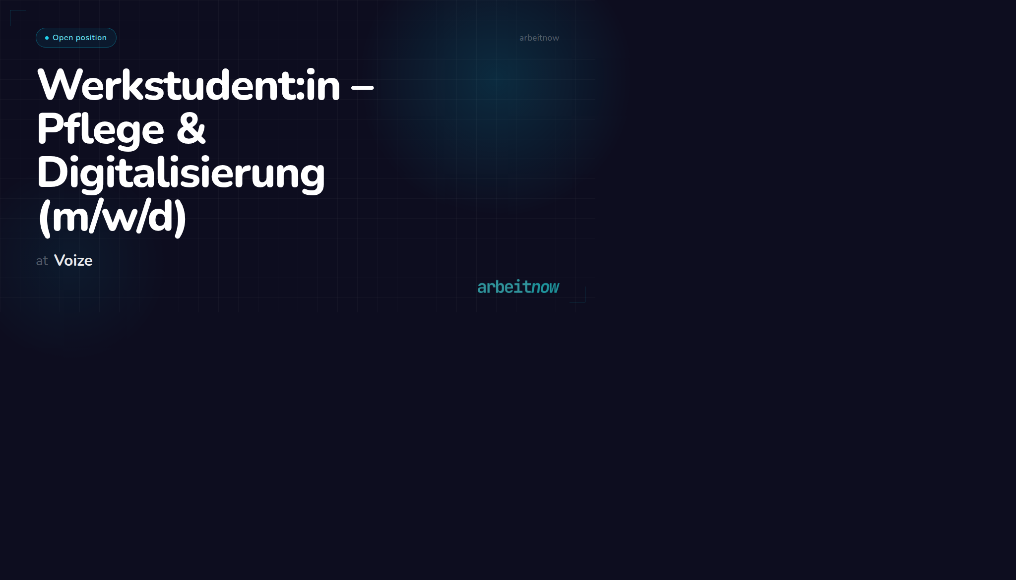 Werkstudent:in – Pflege & Digitalisierung (m/w/d) at Voize