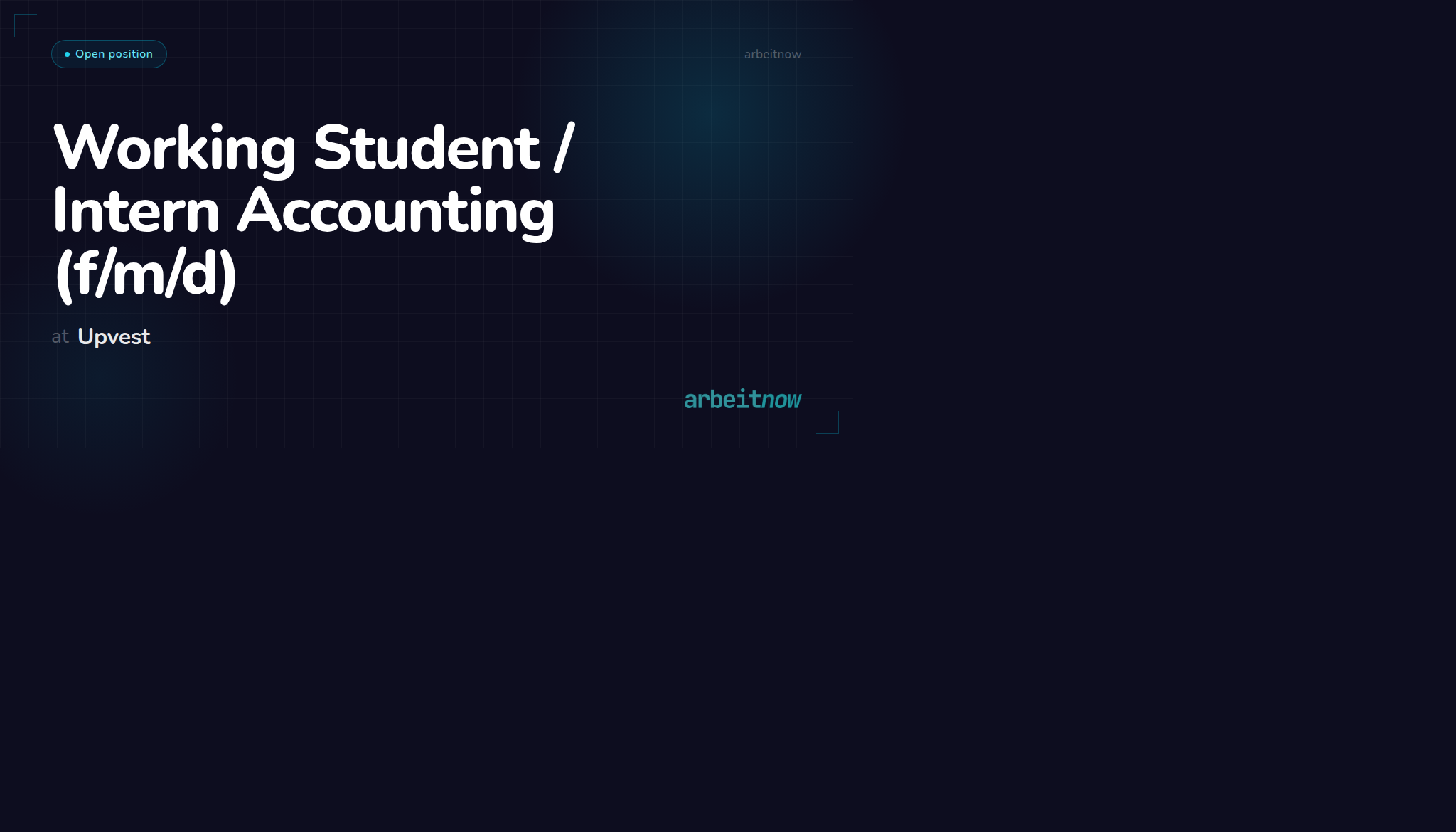 Working Student / Intern Accounting (f/m/d) at Upvest