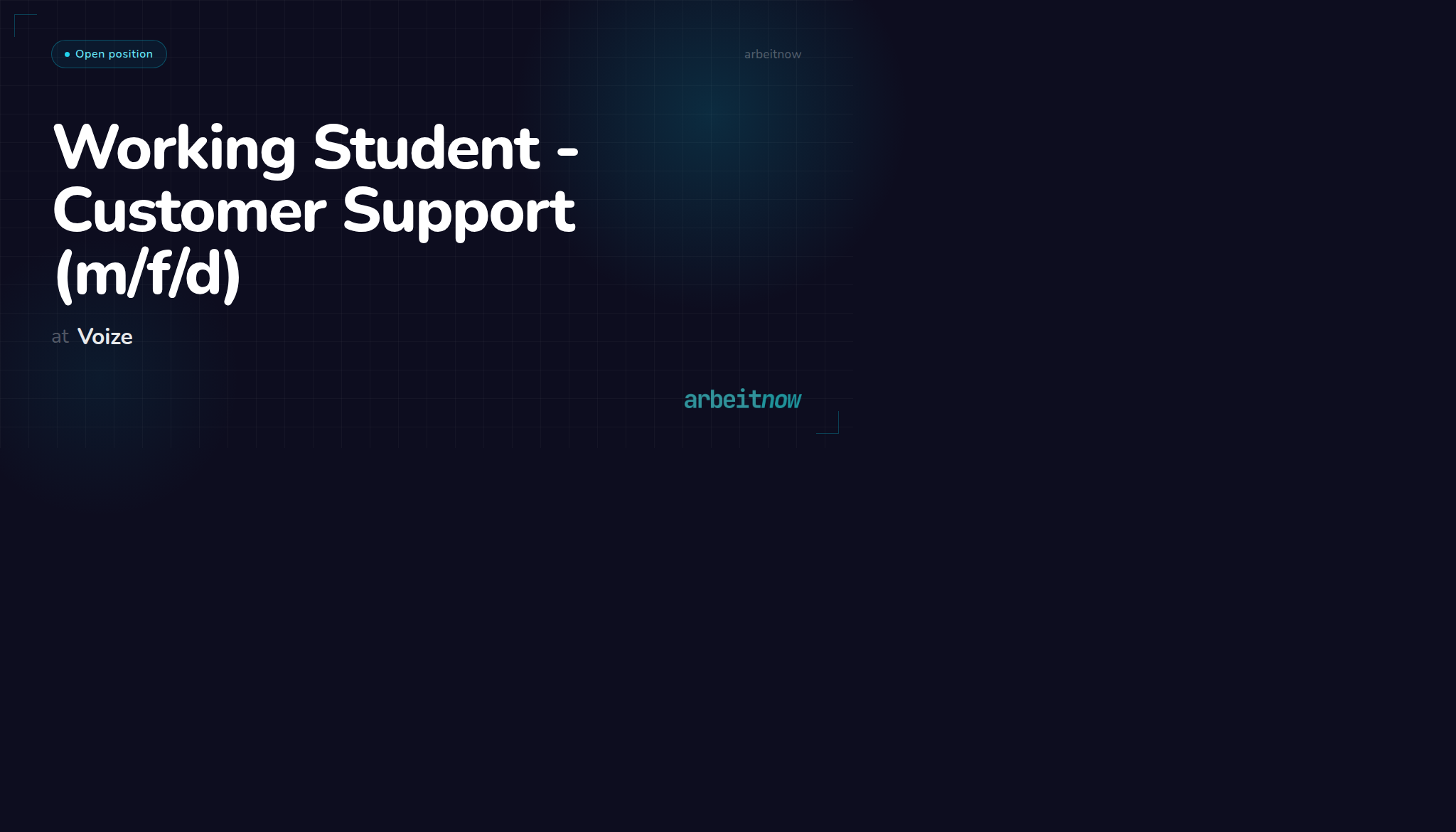 Working Student - Customer Support (m/f/d) at Voize