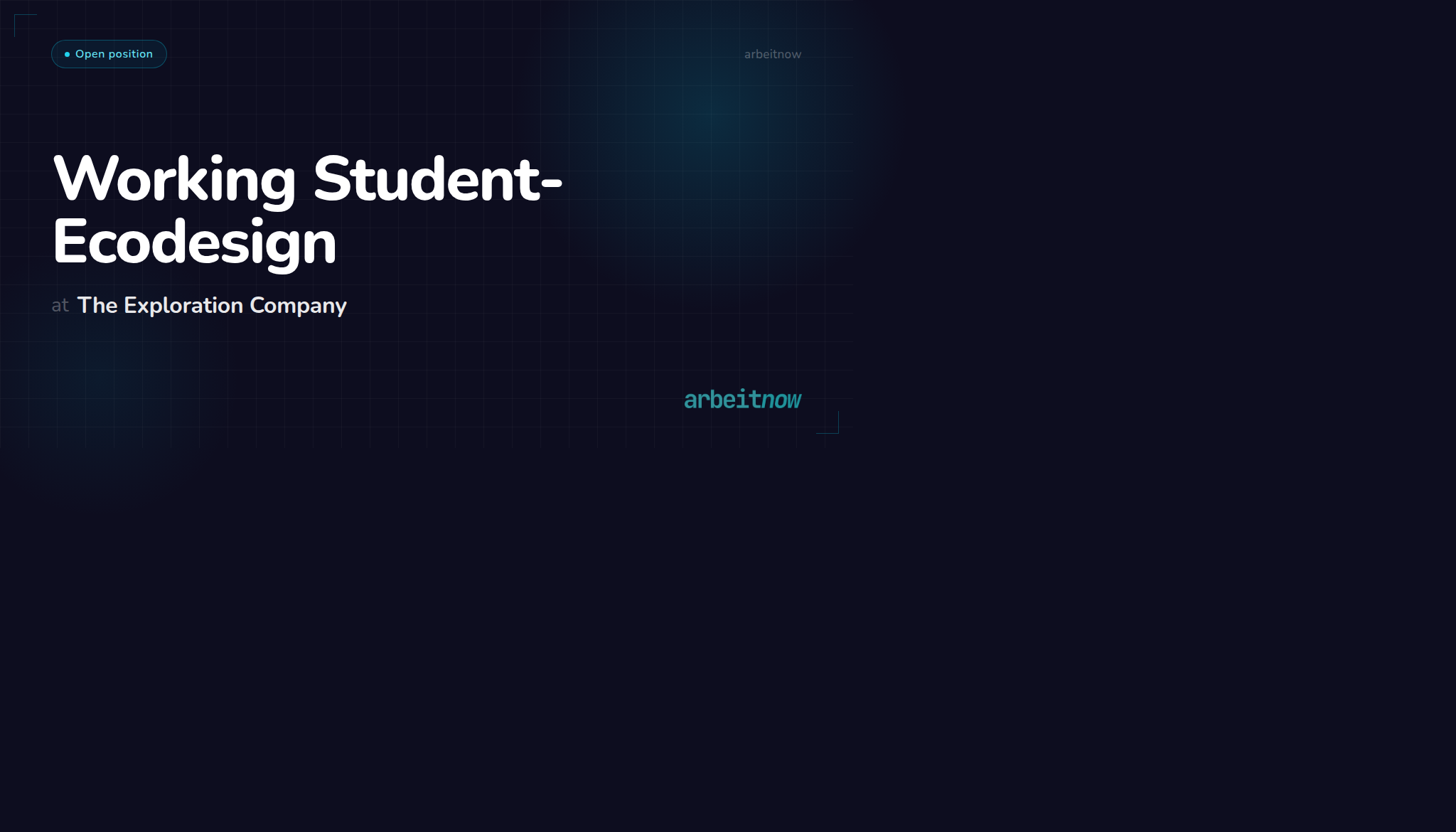 Working Student- Ecodesign at The Exploration Company
