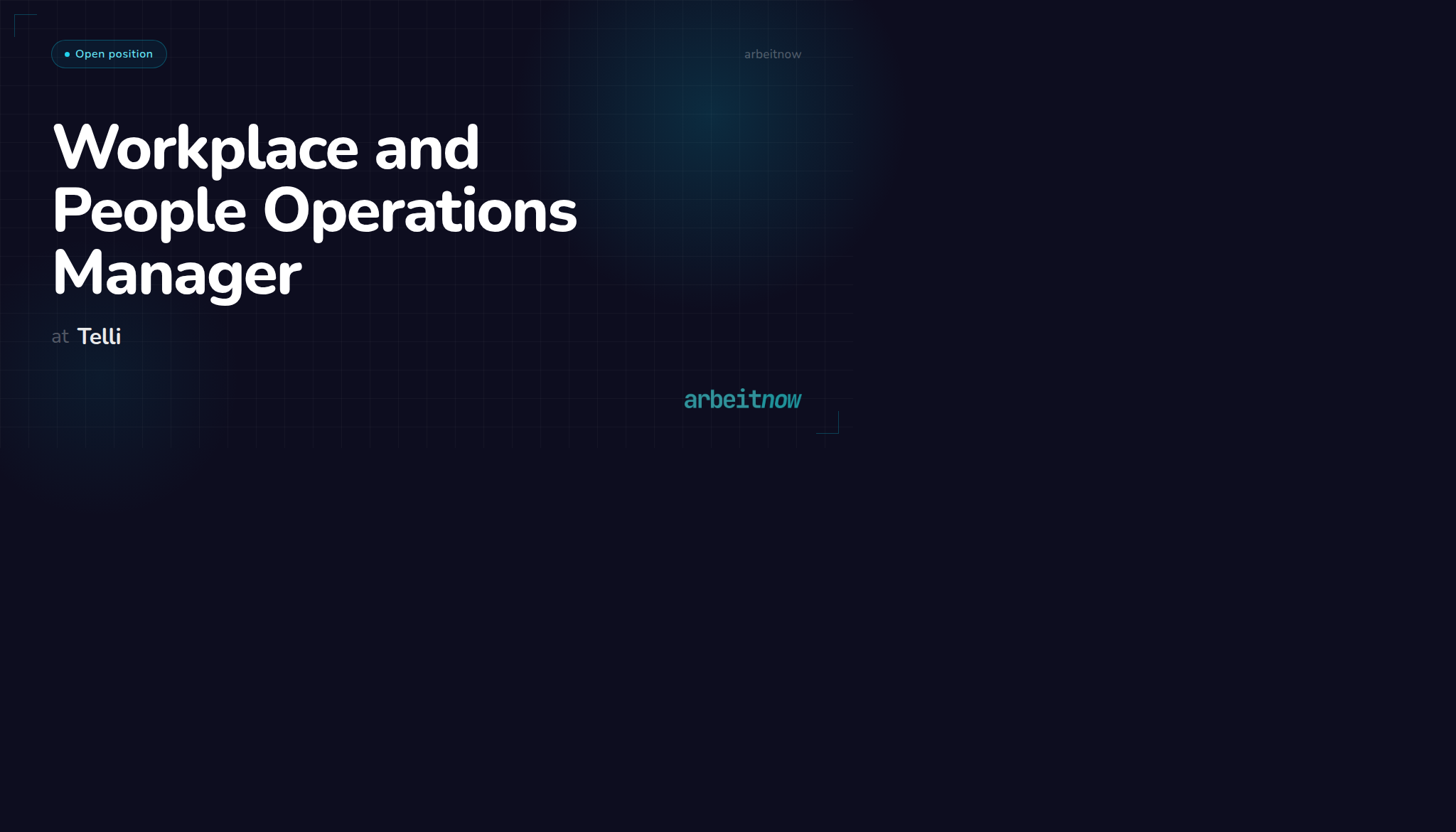 Workplace and People Operations Manager — Telli