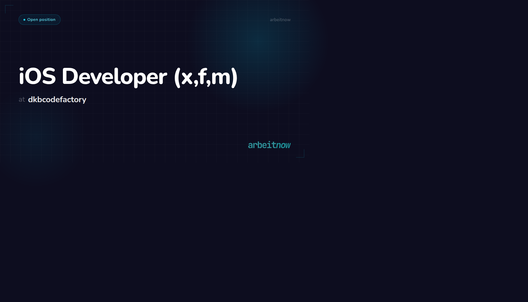 iOS Developer (x,f,m) — dkbcodefactory